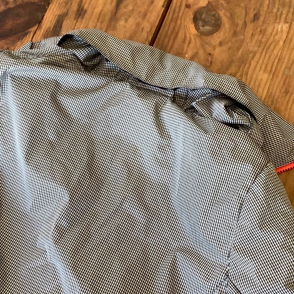 NWOT! - IZOD Gingham Check Full-Zip Packable Windbreaker Jacket - Picture 8 of 11
